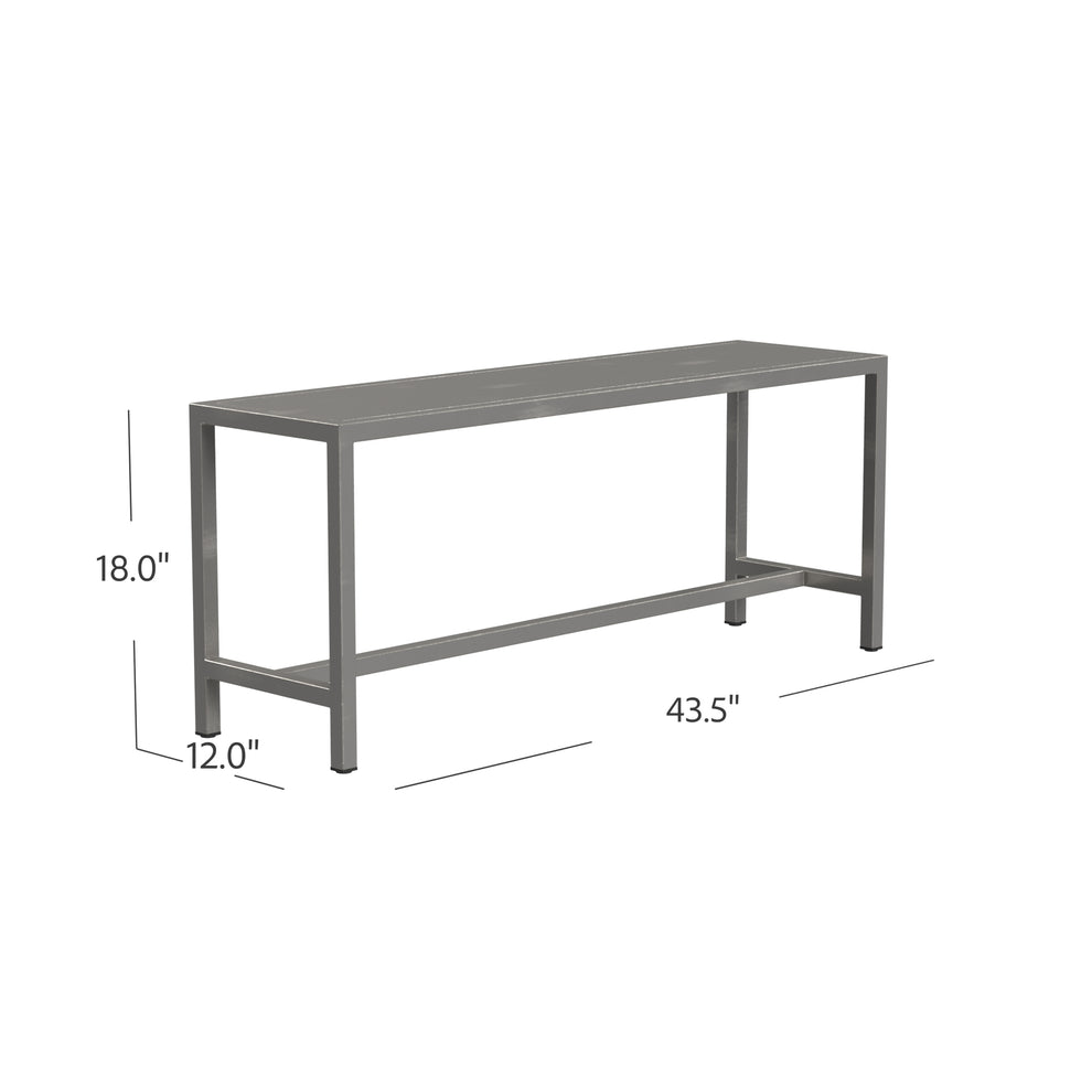 Sleek Modern Brushed Nickel Bench By Homeroots | Benches | Modishstore - 6
