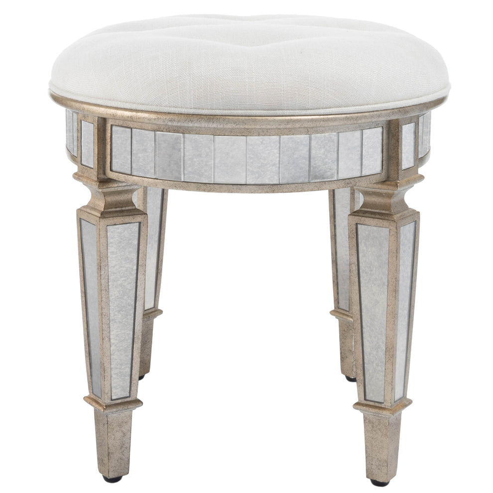 Modern Mirrored Vanity Stool By Homeroots | Stools | Modishstore - 4
