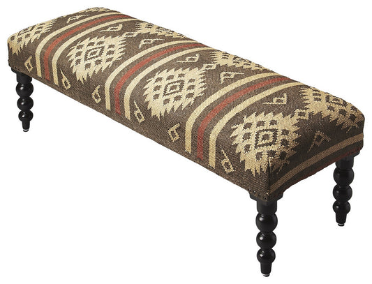 Jute Upholstered Bench By Homeroots