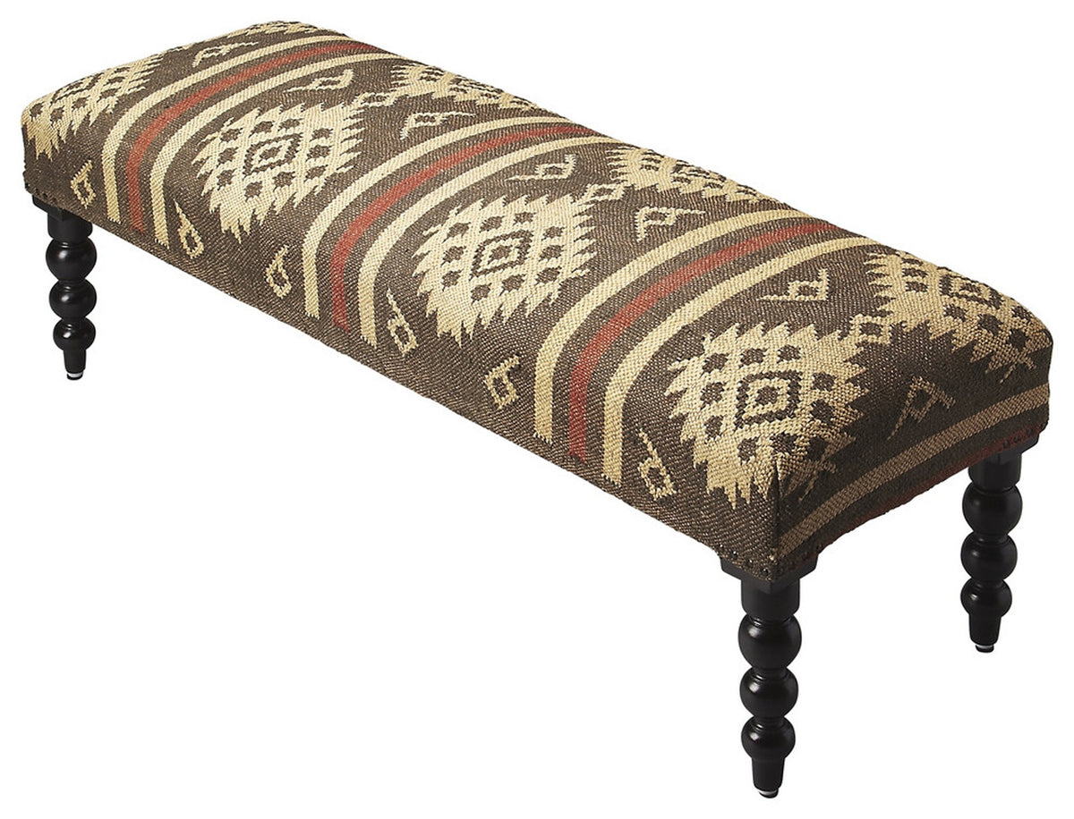 Jute Upholstered Bench By Homeroots | Benches | Modishstore