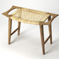Natural Wood Finish Cane Stool By Homeroots | Stools | Modishstore
