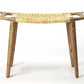 Natural Wood Finish Cane Stool By Homeroots
