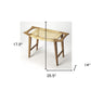 Natural Wood Finish Cane Stool By Homeroots | Stools | Modishstore - 5