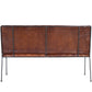 Executive Chic Leather and Metal Bench By Homeroots
