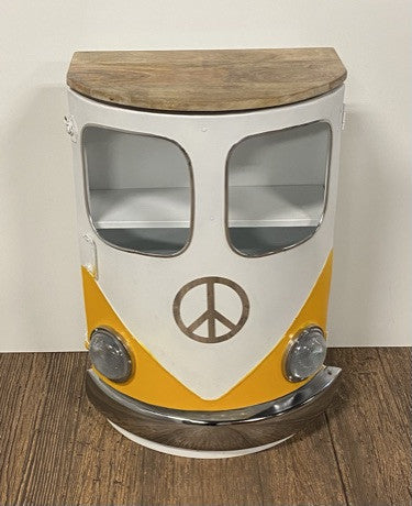 Metal Mango Wood Yellow Bed Side Table By Homeroots | Side Tables | Modishstore - 2