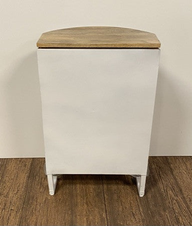 Metal Mango Wood Yellow Bed Side Table By Homeroots | Side Tables | Modishstore - 5