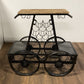Rustic Black Rail Car Bar Cart By Homeroots | Bar Carts | Modishstore
