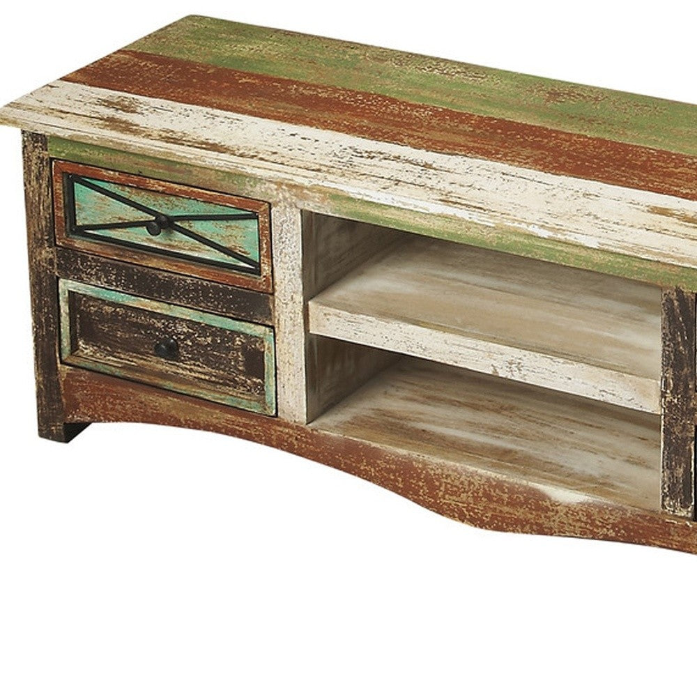 Decatur Recycled Wood Entertainment Console By Homeroots | TV Stands | Modishstore - 3