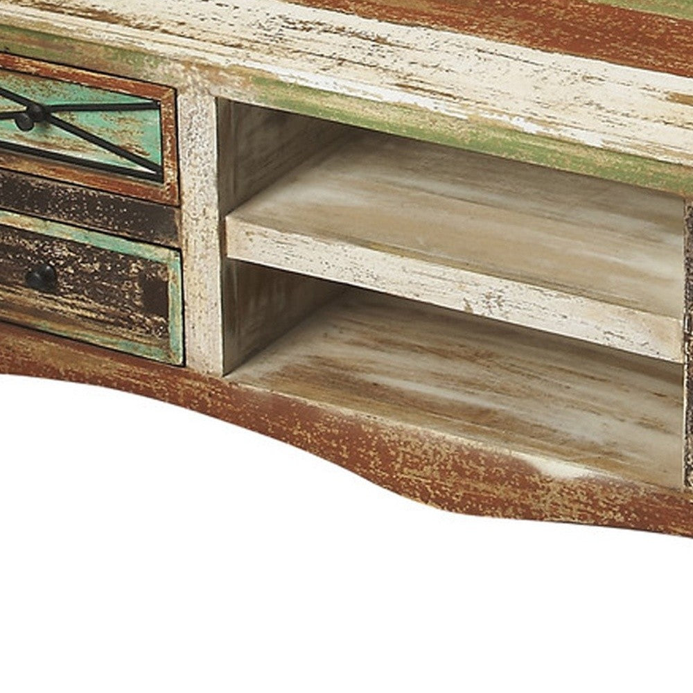 Decatur Recycled Wood Entertainment Console By Homeroots | TV Stands | Modishstore - 4
