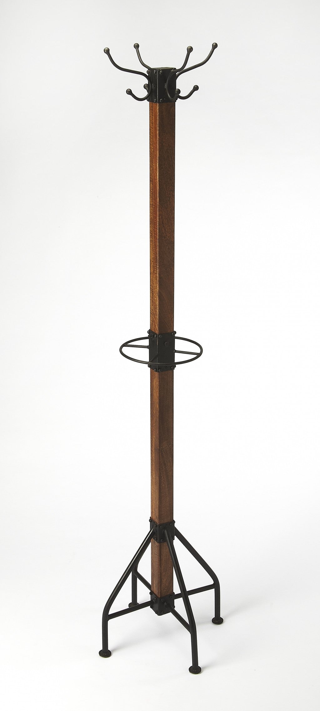 Logan Square Rustic Costumer By Homeroots | Shelves & Shelving Units | Modishstore - 2