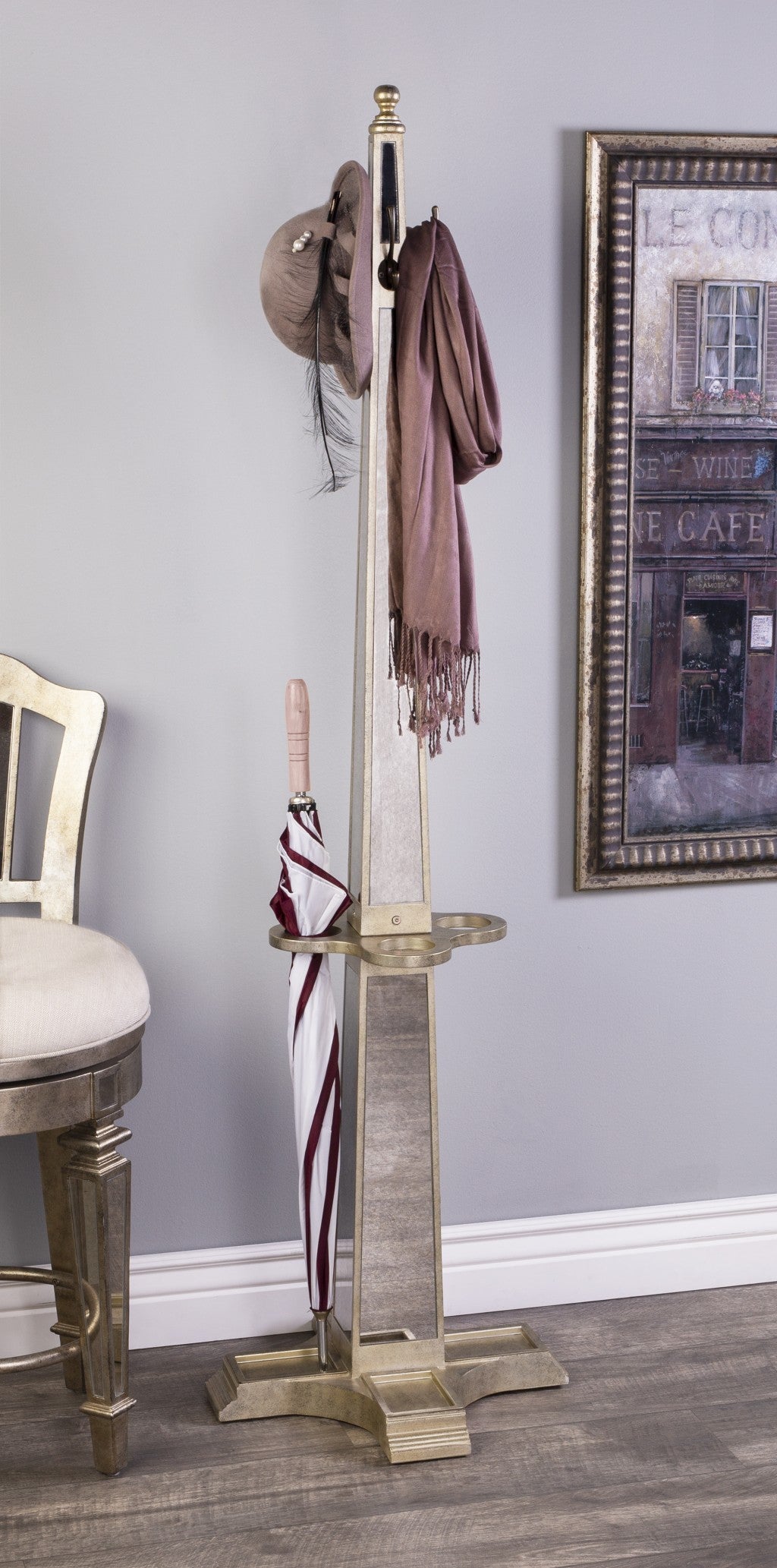 Farum Mirrored Coat Rack By Homeroots | Coat Racks | Modishstore