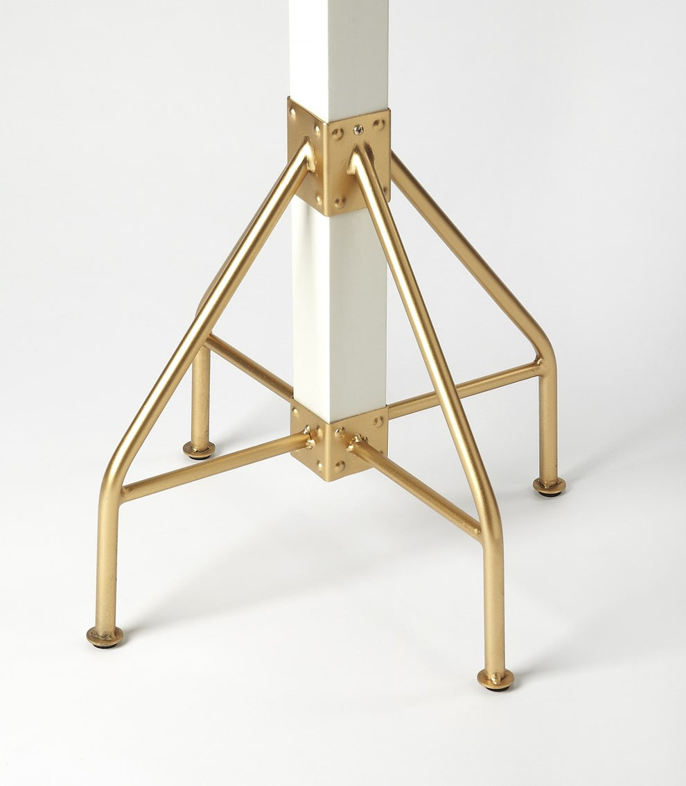 Logan Square White & Gold Coat Rack Tree By Homeroots | Coat Racks | Modishstore - 3