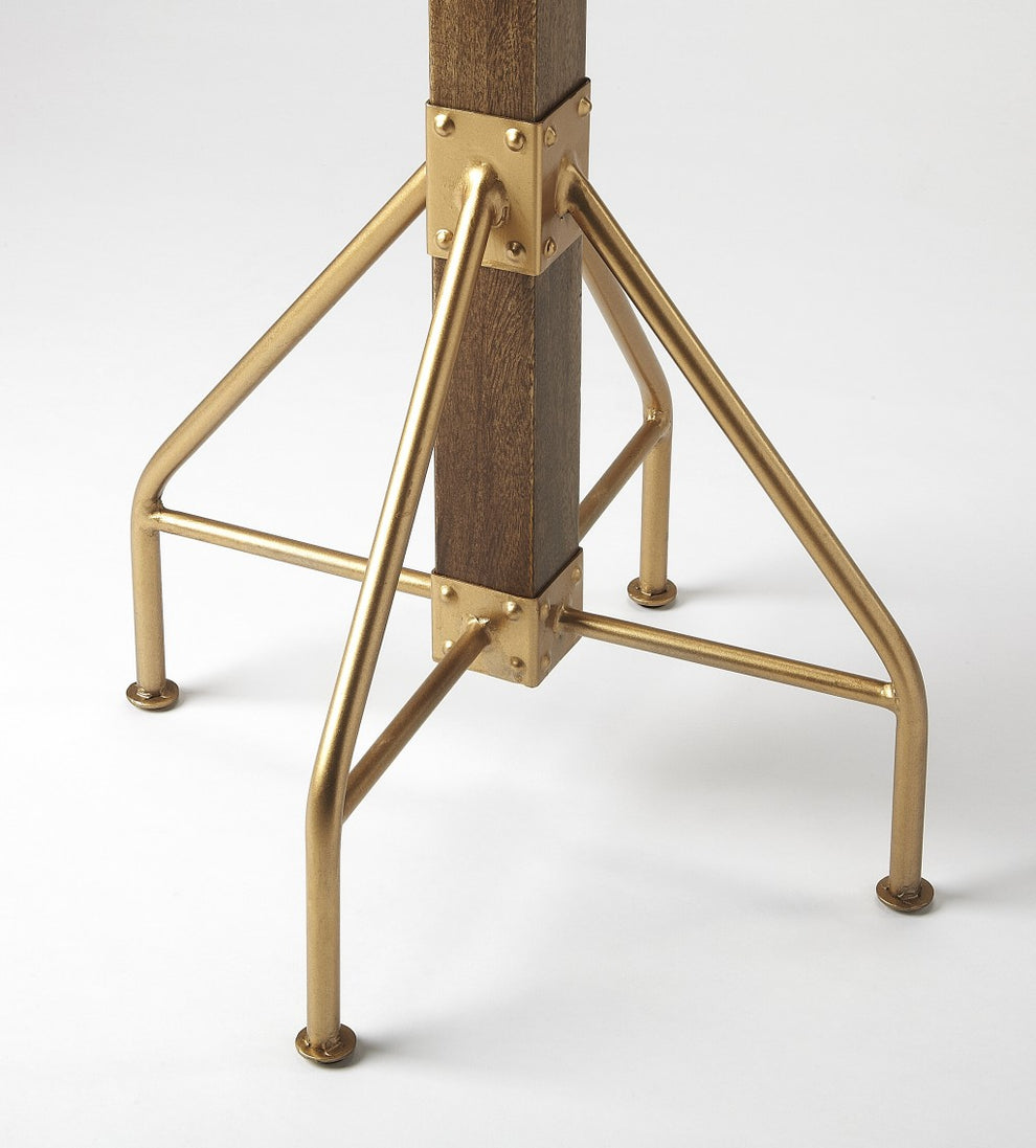 Logan Square Wood & Antique Gold Coat Rack Tree By Homeroots | Coat Racks | Modishstore - 4