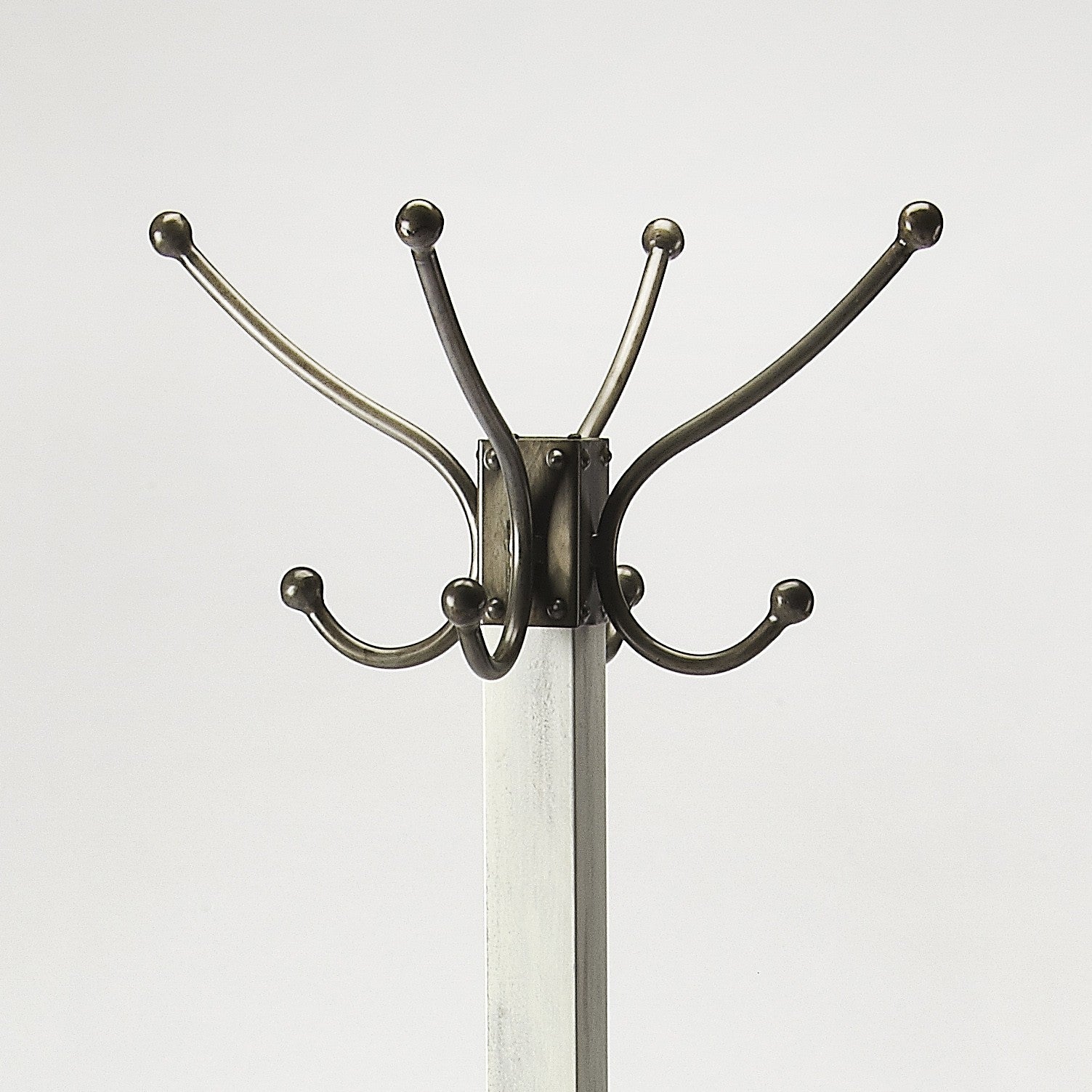 Logan Square White Wood Coat Rack Tree By Homeroots | Coat Racks | Modishstore - 4