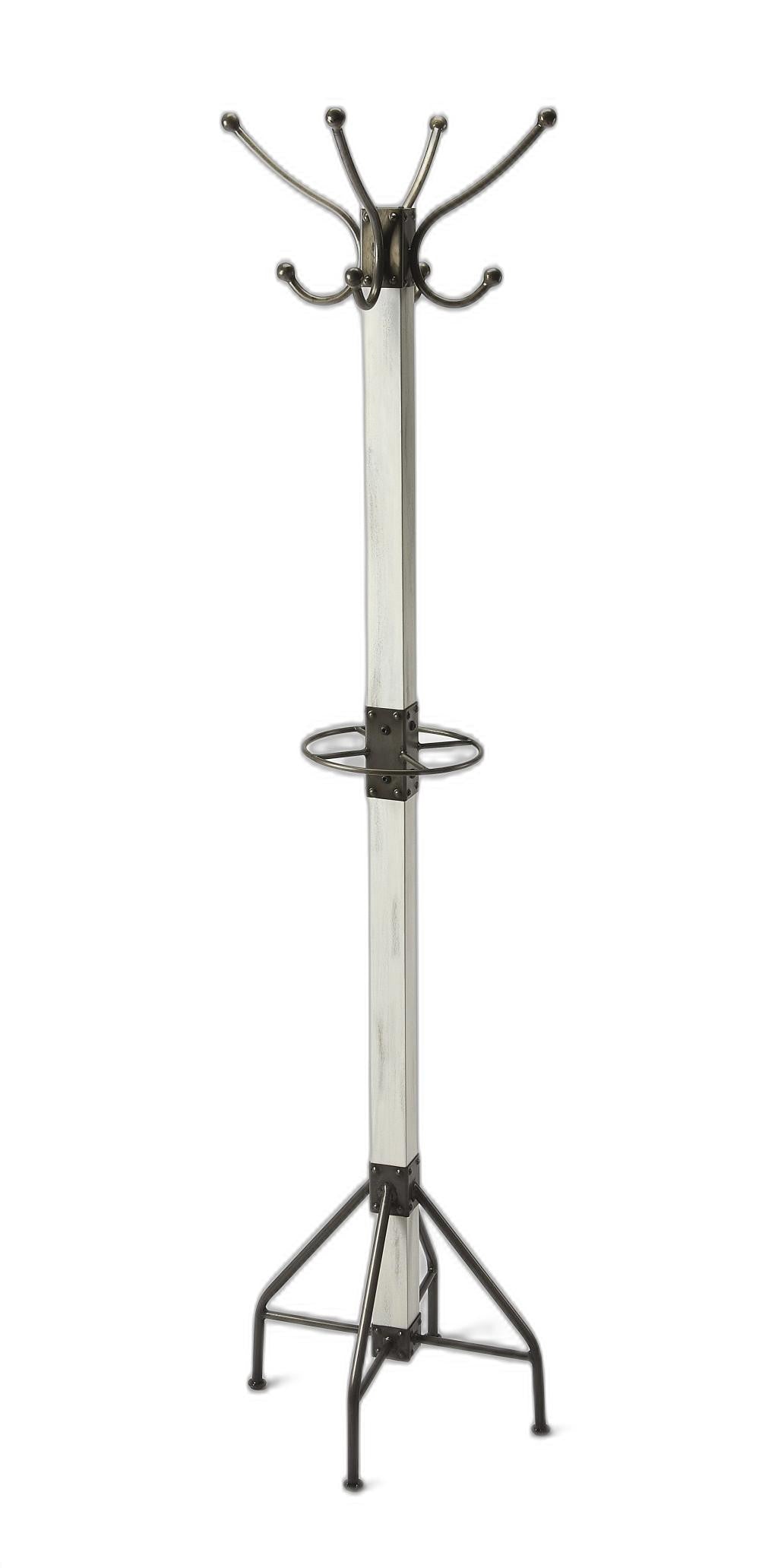 Logan Square White Wood Coat Rack Tree By Homeroots | Coat Racks | Modishstore - 7