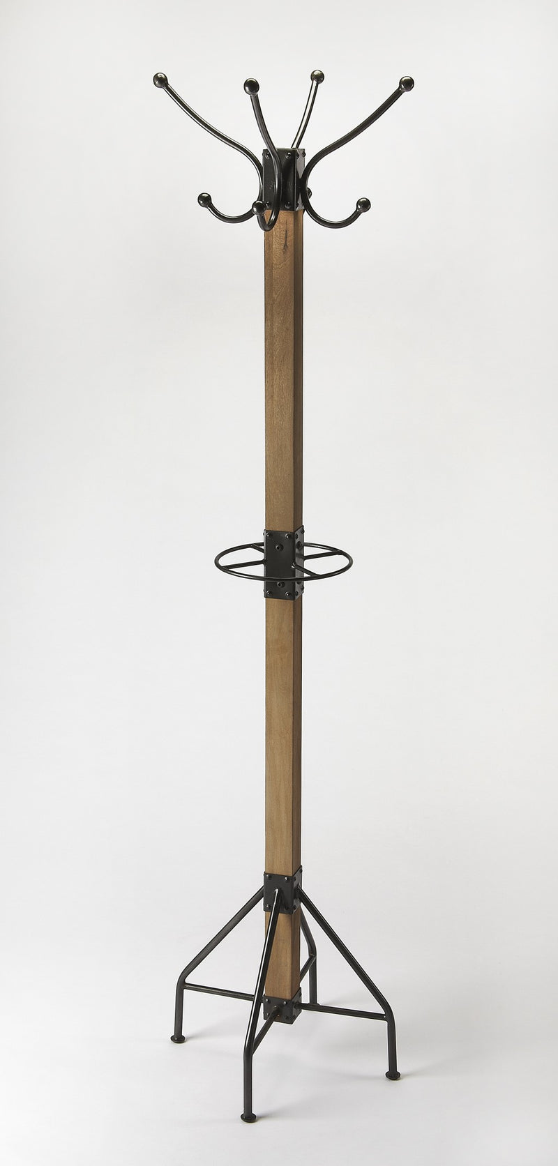 Logan Square Rustic Brown Coat Rack Tree By Homeroots | Coat Racks | Modishstore