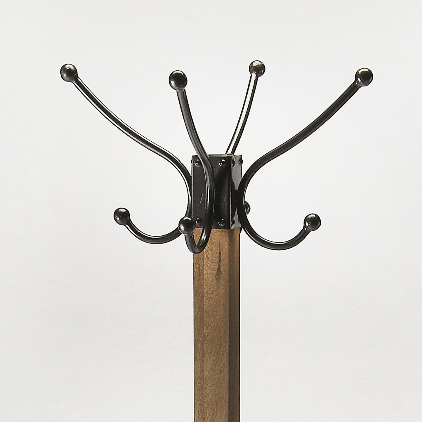 Logan Square Rustic Brown Coat Rack Tree By Homeroots | Coat Racks | Modishstore - 2