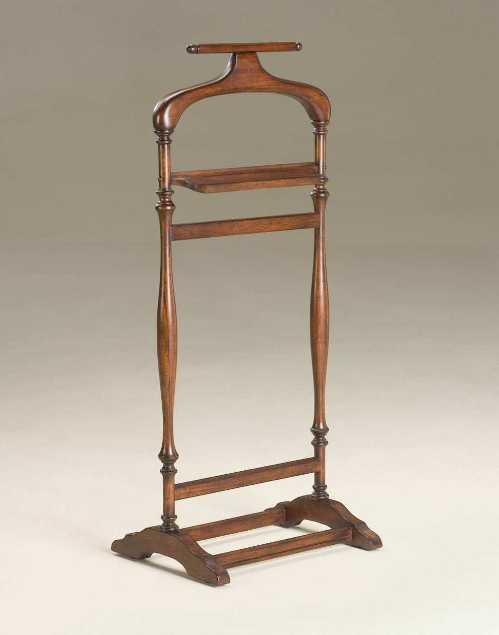 Judson Plantation Cherry Valet Stand By Homeroots | Shelves & Shelving Units | Modishstore - 2