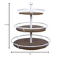 Three Tiered Metal And Wood Decorative Stand By Homeroots | Trays | Modishstore - 4