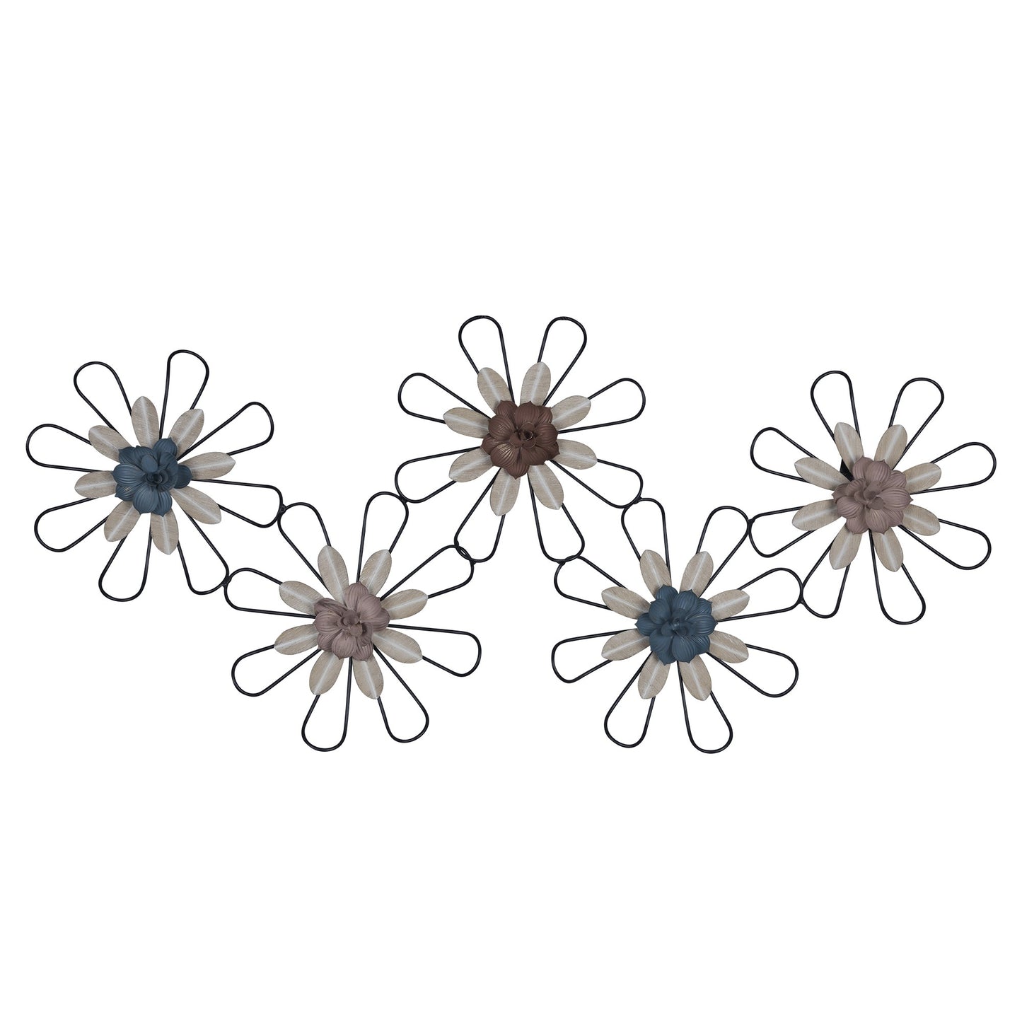 Wire Metal Floral Wall Decor By Homeroots | Wall Decor | Modishstore
