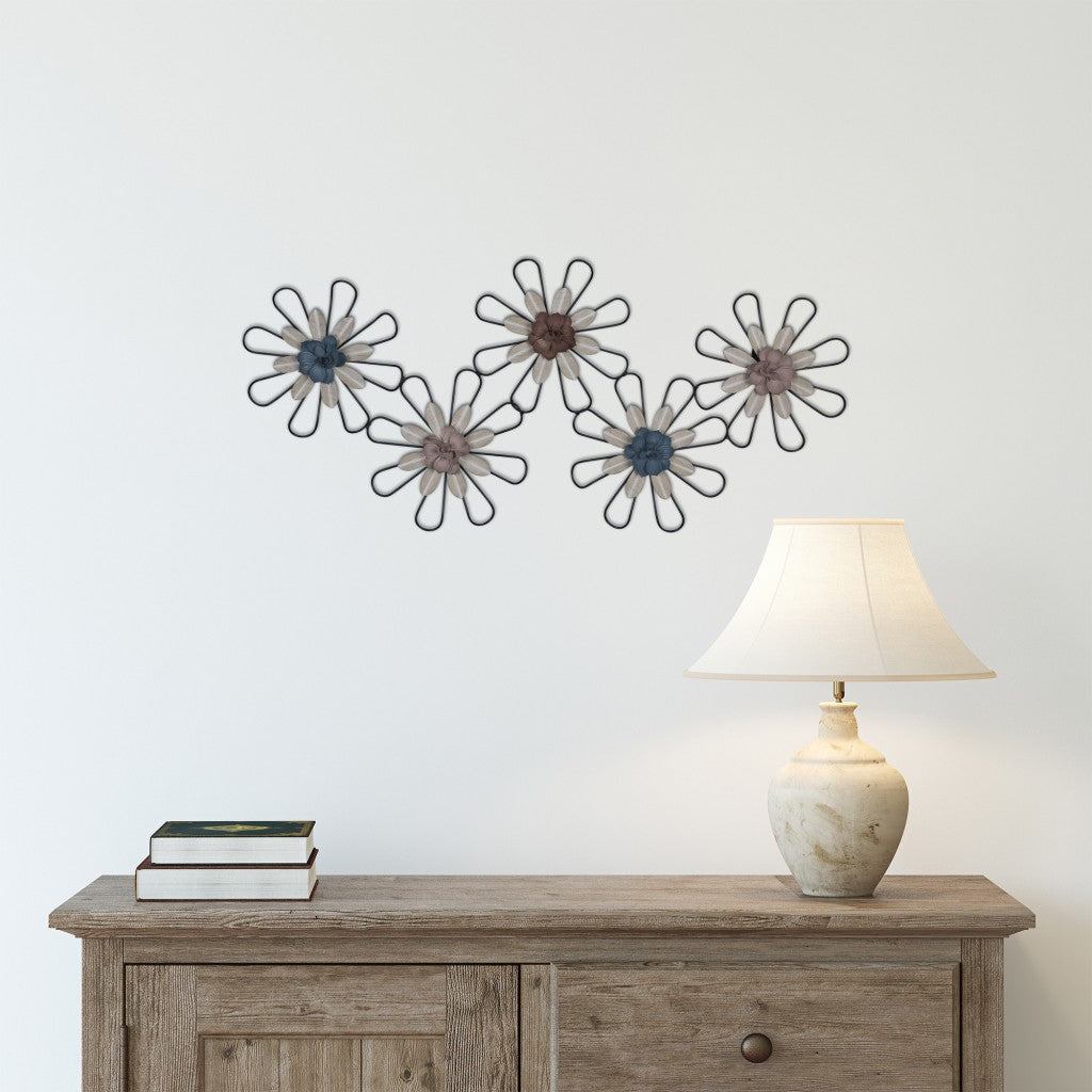 Wire Metal Floral Wall Decor By Homeroots | Wall Decor | Modishstore - 3