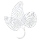 Fanned White Metal Leaf Wall Decor By Homeroots | Wall Decor | Modishstore