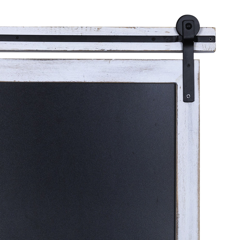 Modern Farmhouse White Frame Chalkboard Wall Decor By Homeroots | Wall Decor | Modishstore - 3