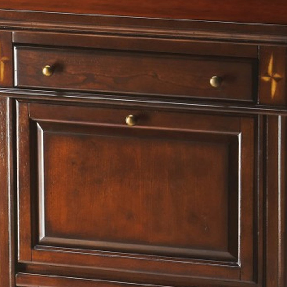 Classic Deep Cherry Secretary By Homeroots | Desks | Modishstore - 6
