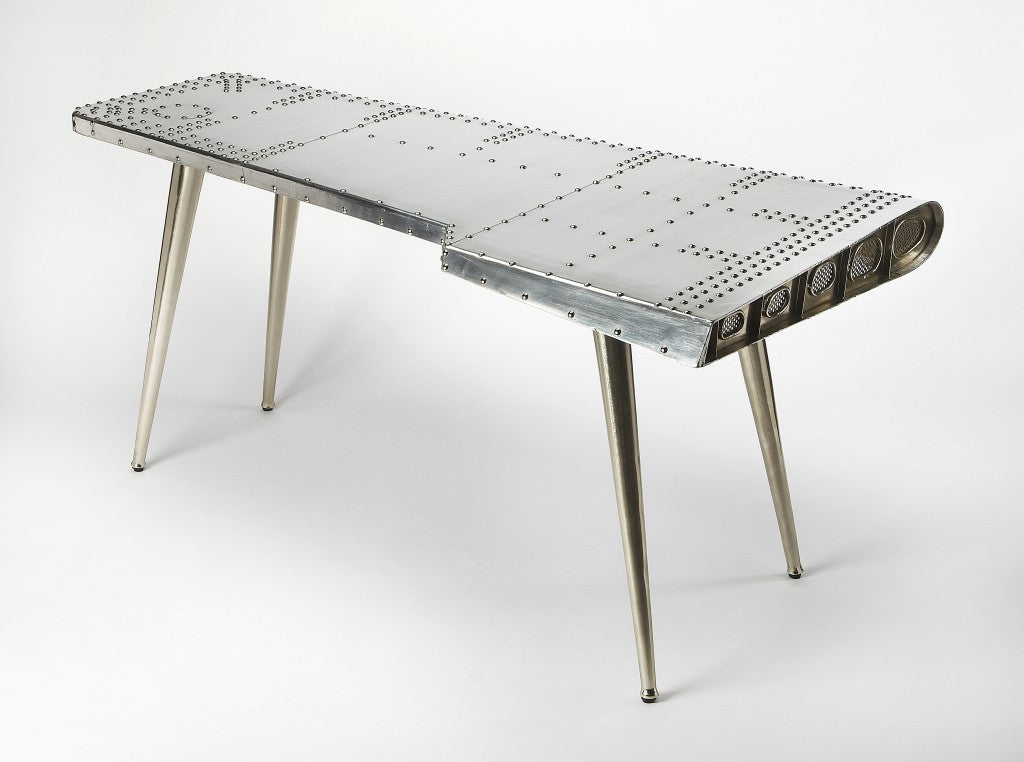Funky Silver Wing Desk By Homeroots | Desks | Modishstore