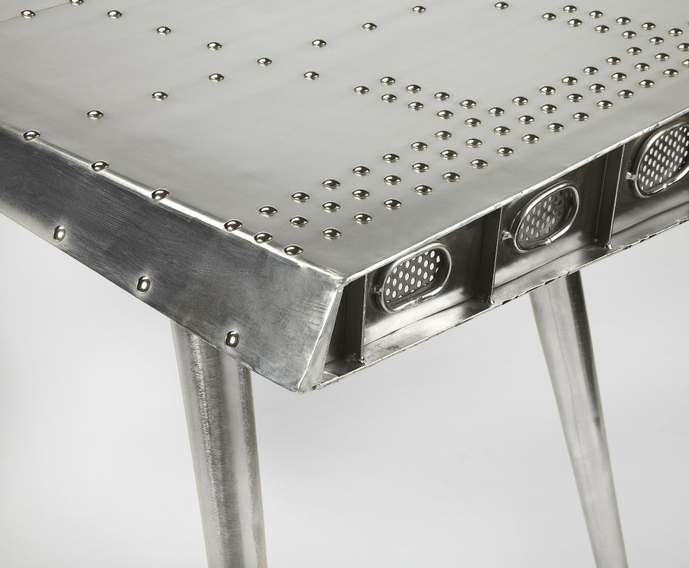 Funky Silver Wing Desk By Homeroots | Desks | Modishstore - 3