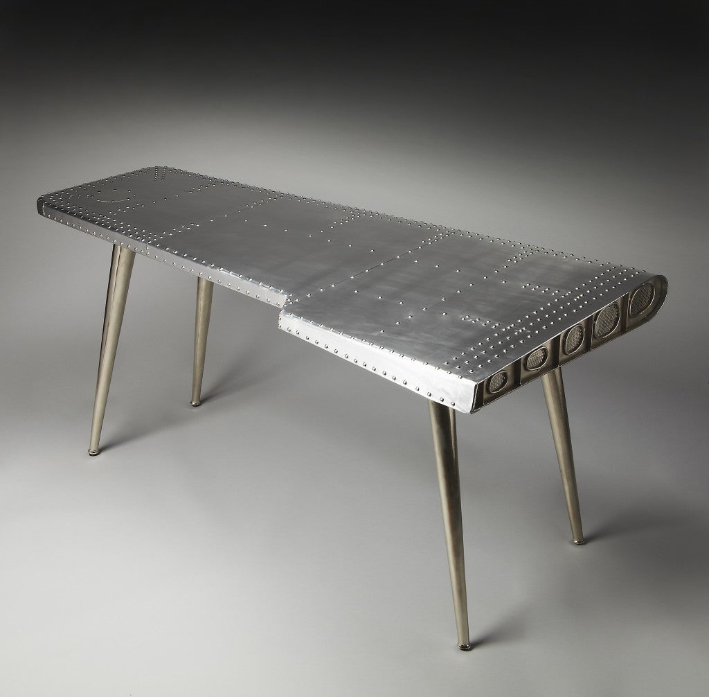 Funky Silver Wing Desk By Homeroots | Desks | Modishstore - 3