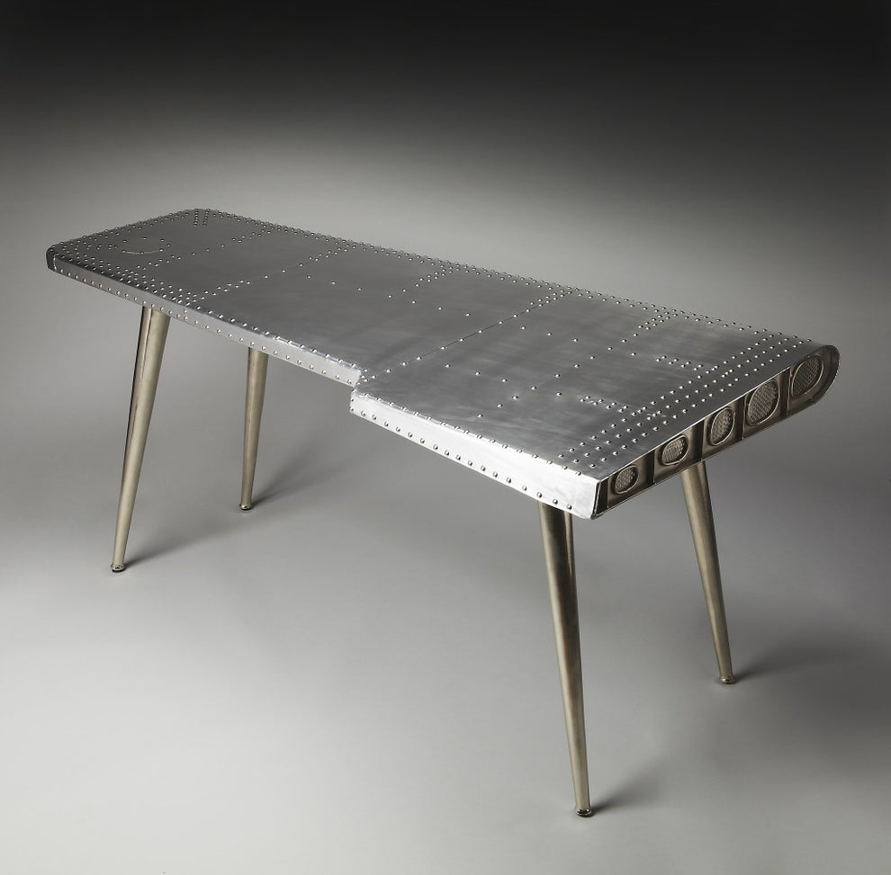 Funky Silver Wing Desk By Homeroots | Desks | Modishstore - 4