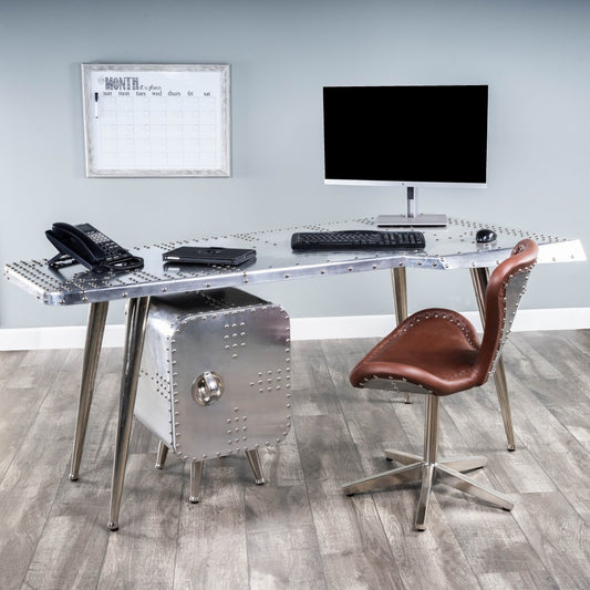 Funky Silver Wing Desk By Homeroots | Desks | Modishstore
