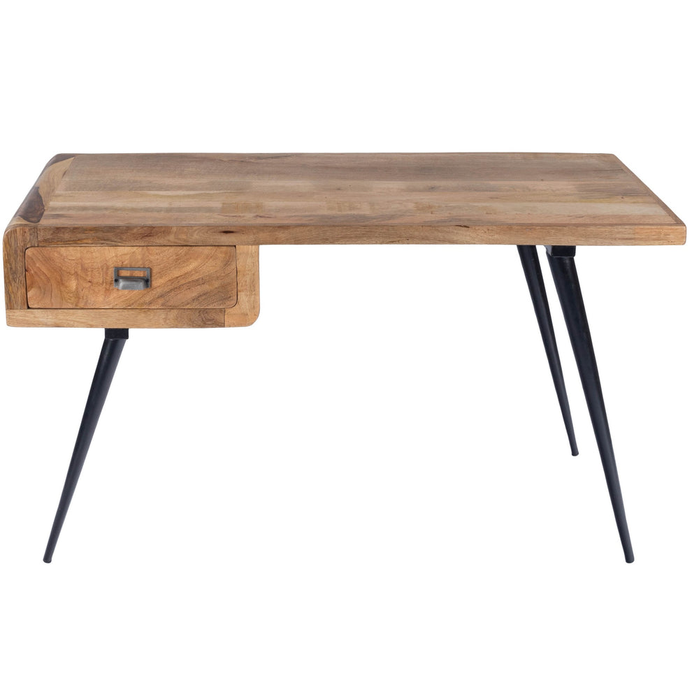 Natural Wood and Metal Desk By Homeroots | Desks | Modishstore - 3