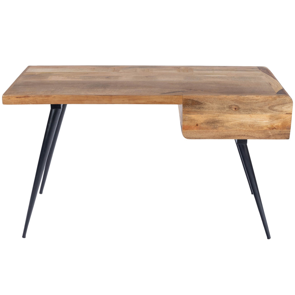 Natural Wood and Metal Desk By Homeroots | Desks | Modishstore - 5