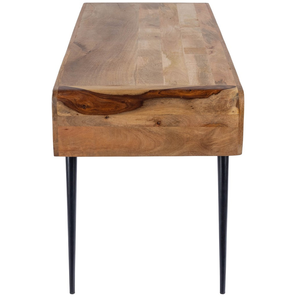 Natural Wood and Metal Desk By Homeroots | Desks | Modishstore - 6