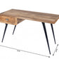Natural Wood and Metal Desk By Homeroots | Desks | Modishstore - 9