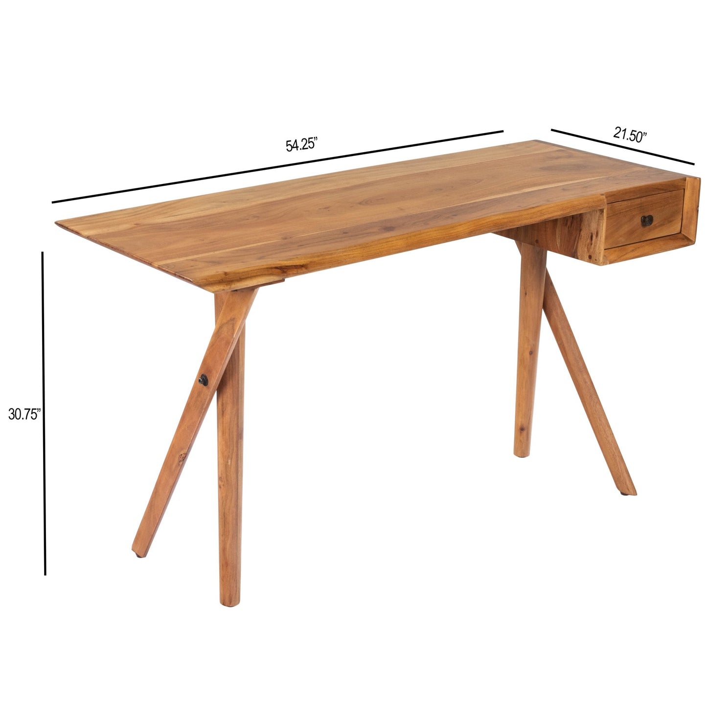 Natural Wooden Desk By Homeroots | Desks | Modishstore - 9