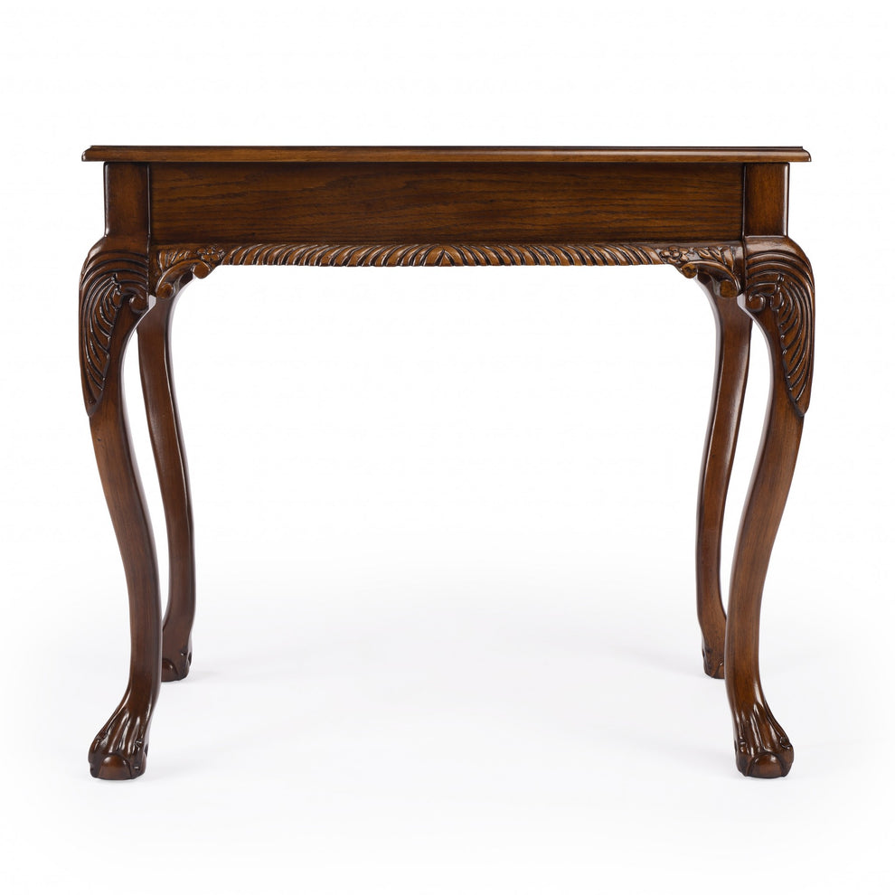Vintage Oak Writing Desk By Homeroots | Desks | Modishstore - 5