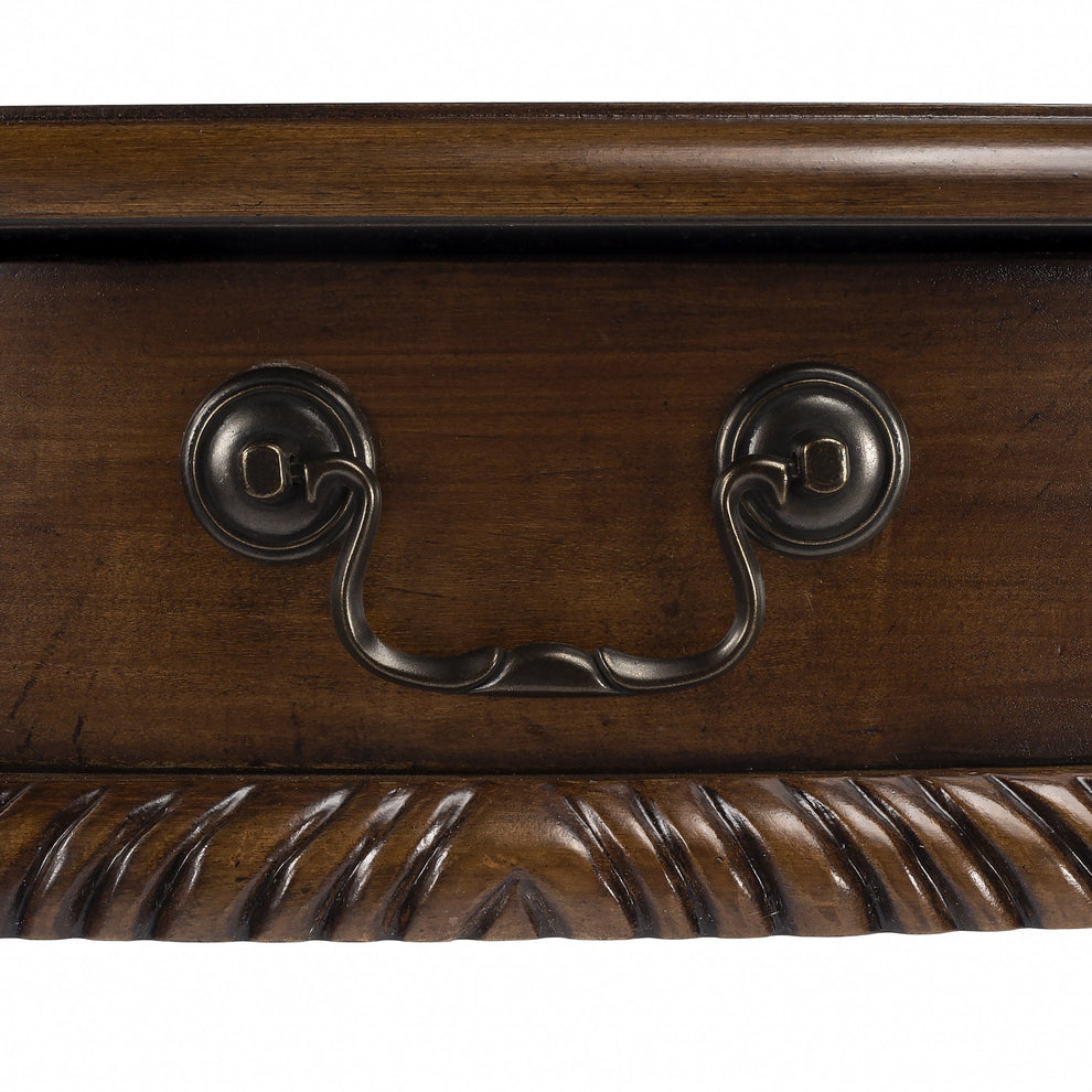 Vintage Oak Writing Desk By Homeroots | Desks | Modishstore - 8