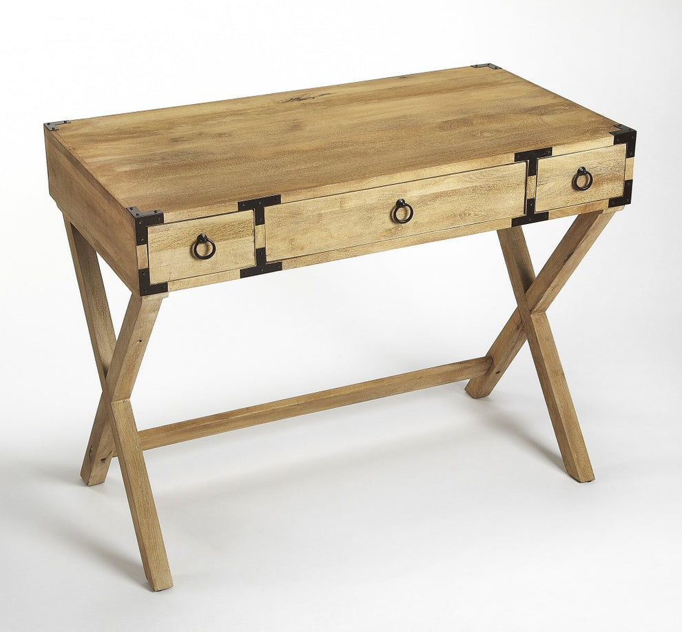 Natural Mango Writing Desk By Homeroots | Desks | Modishstore - 3