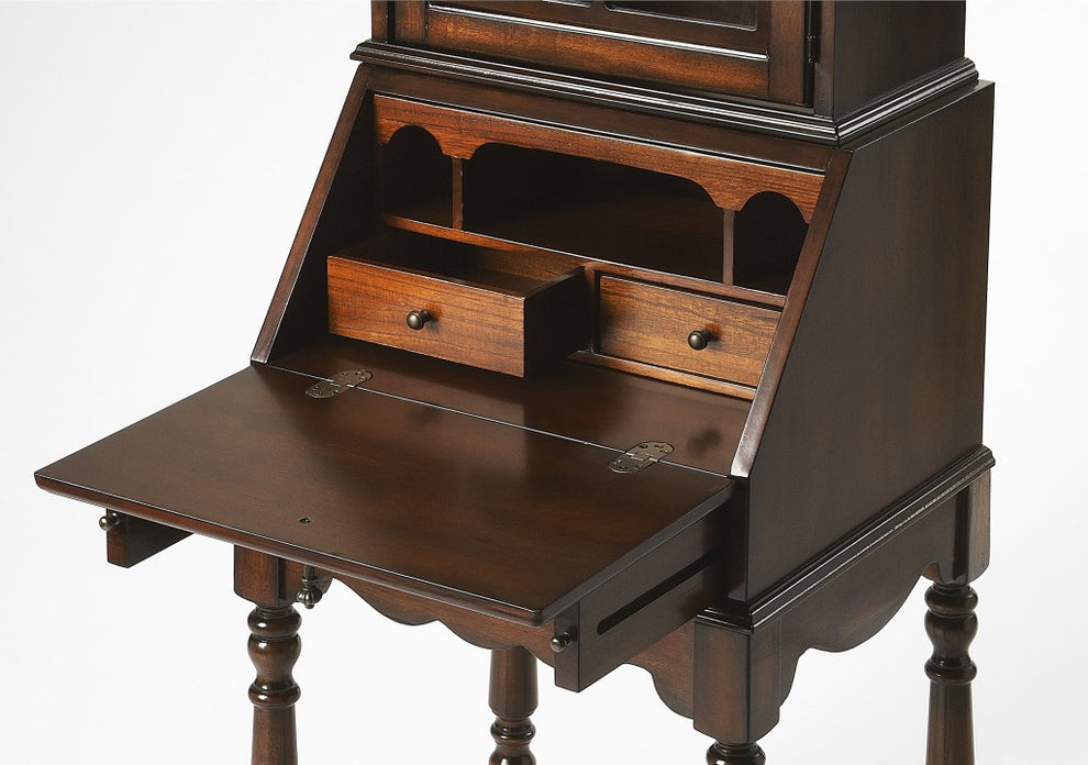 Traditional Deep Cherry Secretary By Homeroots | Desks | Modishstore - 4