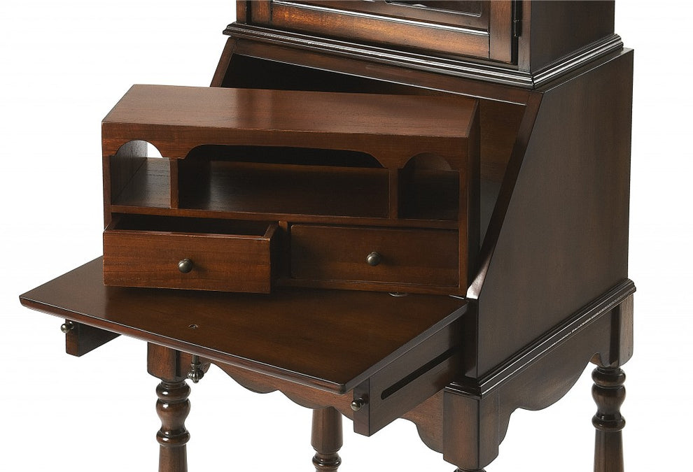 Traditional Deep Cherry Secretary By Homeroots | Desks | Modishstore - 5