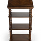Vintage Oak Library Stand By Homeroots | Side Tables | Modishstore - 2