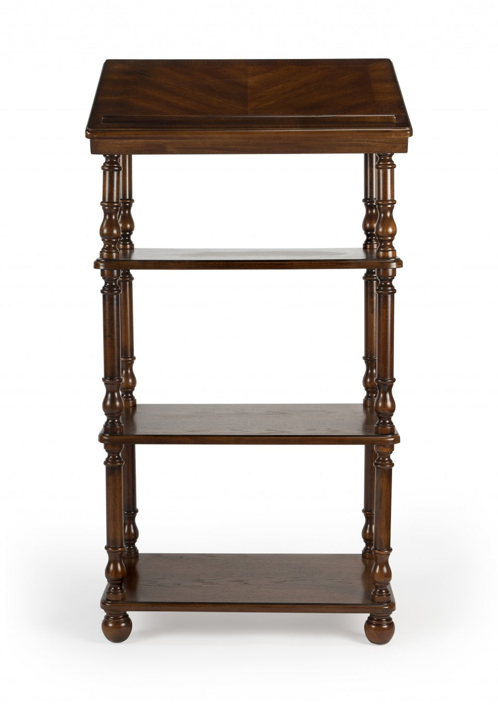 Vintage Oak Library Stand By Homeroots | Side Tables | Modishstore - 3