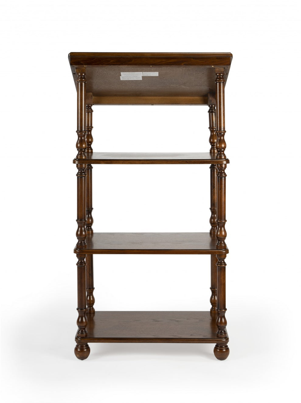 Vintage Oak Library Stand By Homeroots | Side Tables | Modishstore - 5