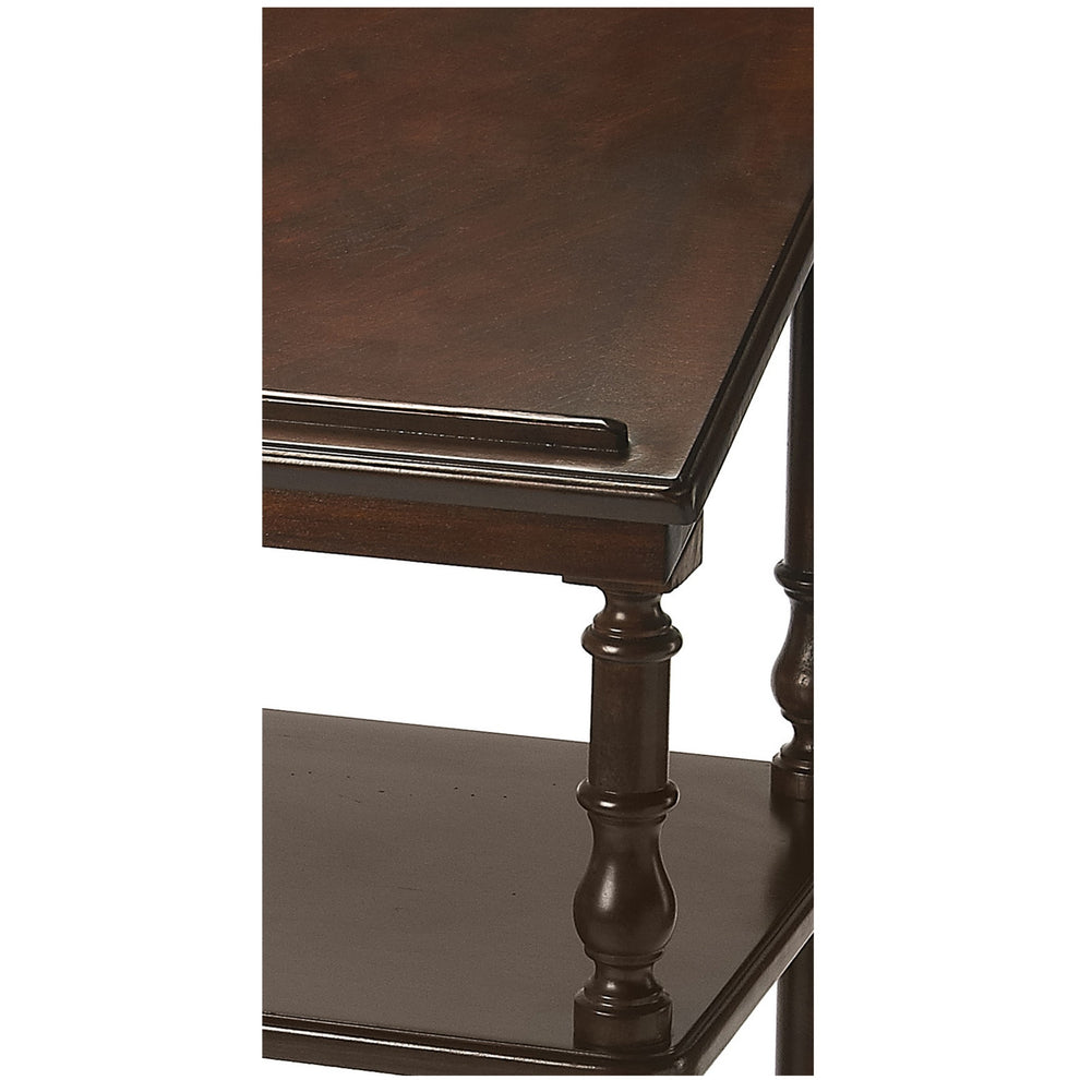 Vintage Oak Library Stand By Homeroots | Side Tables | Modishstore - 10