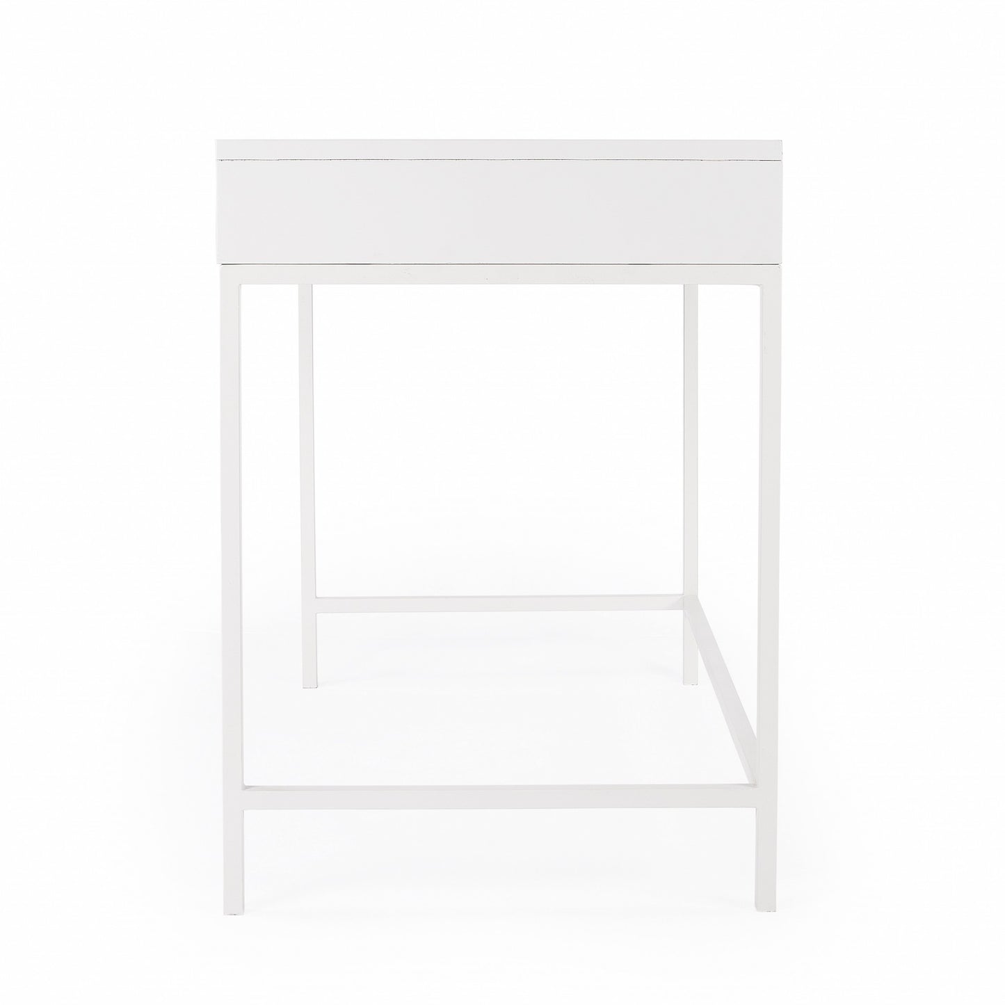 Modern Glossy White Desk By Homeroots | Desks | Modishstore - 5