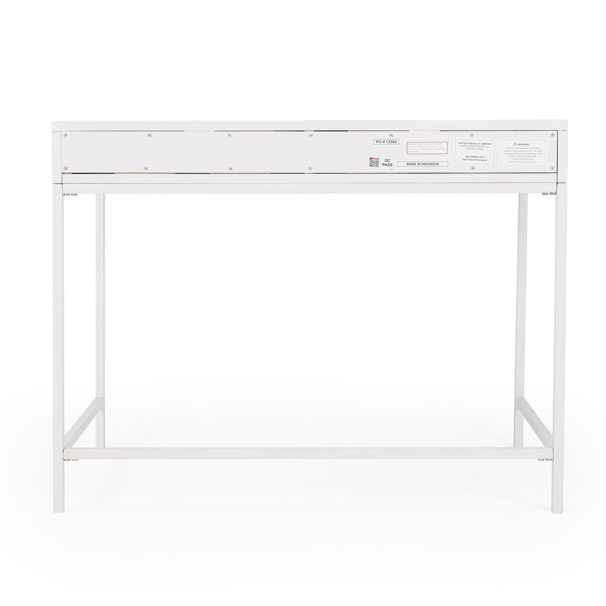 Modern Glossy White Desk By Homeroots | Desks | Modishstore - 6