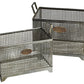 Set of 2 Iron Storage Baskets By Homeroots | Bins, Baskets & Buckets | Modishstore - 3